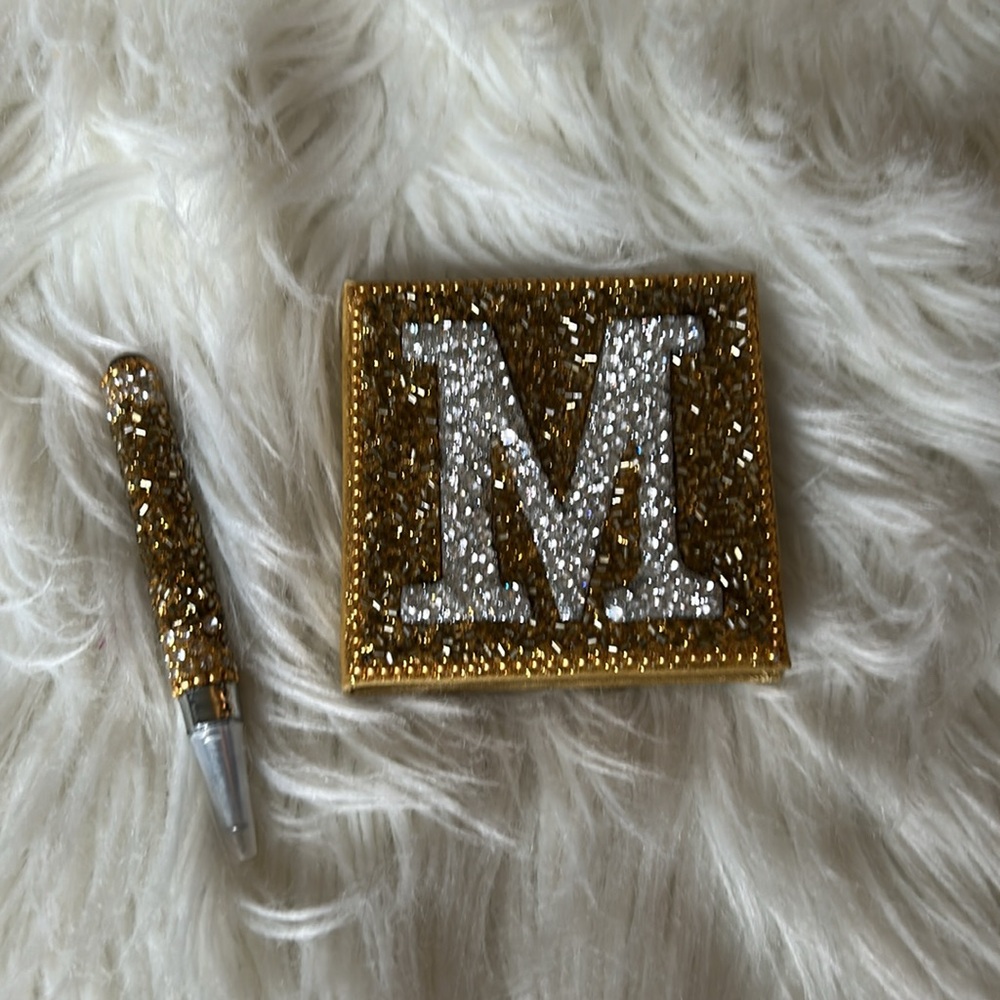 Pier 1 Monogram M Notebook and Pen Set